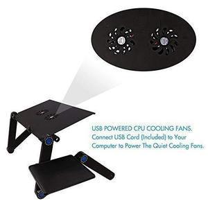 T8 ADJUSTABLE VENTED LAPTOP TABLE WITH USB COOLING FAN
