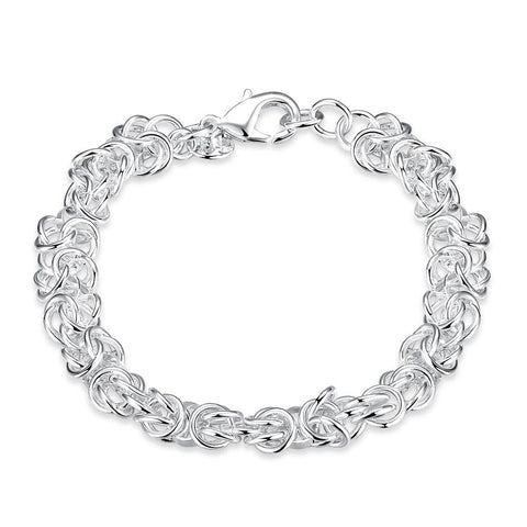 Silver Byzantine Mesh Knot Bracelet