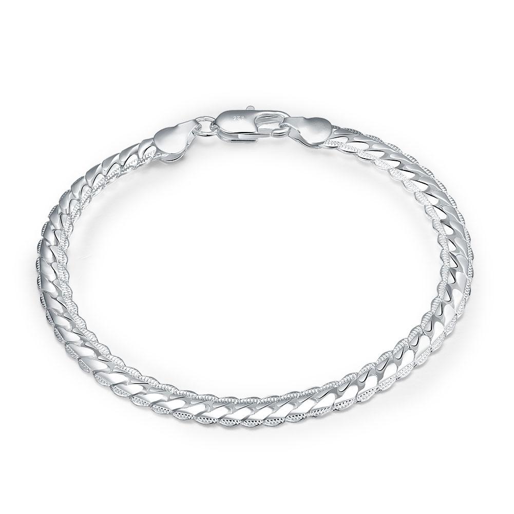 Silver Thin Figaro Bracelet