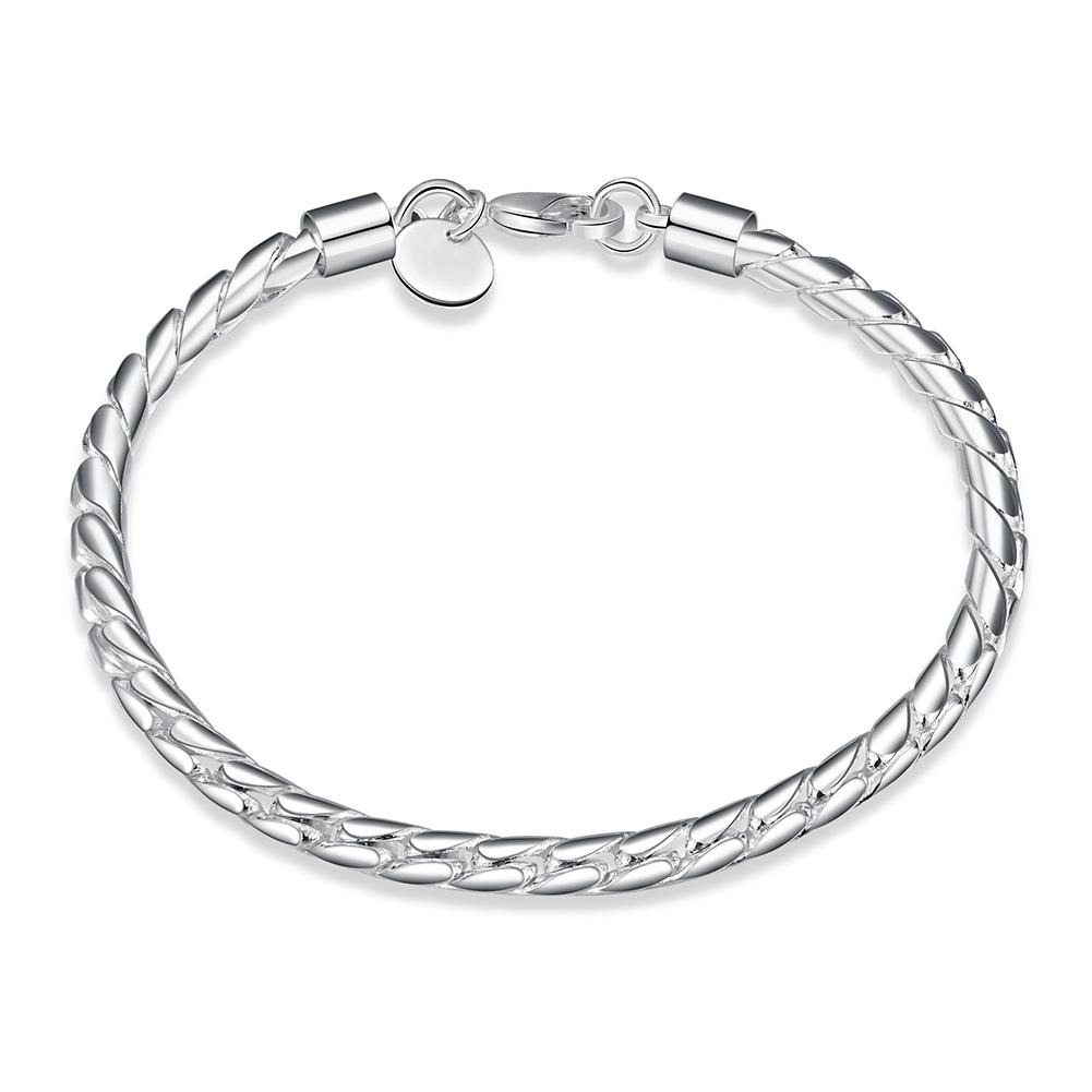 Silver Twisted Figaro Bracelet