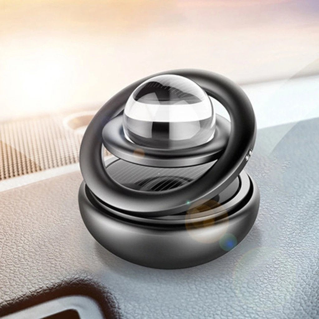 Solar Activating Double Ring Auto Rotating Car Air Freshener