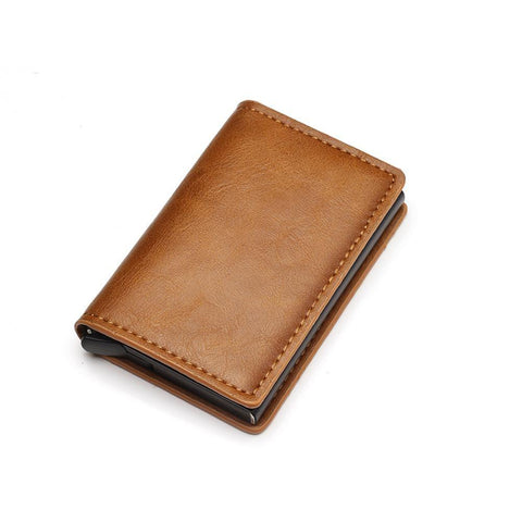 RFID Card Holder Leather Mini Wallet